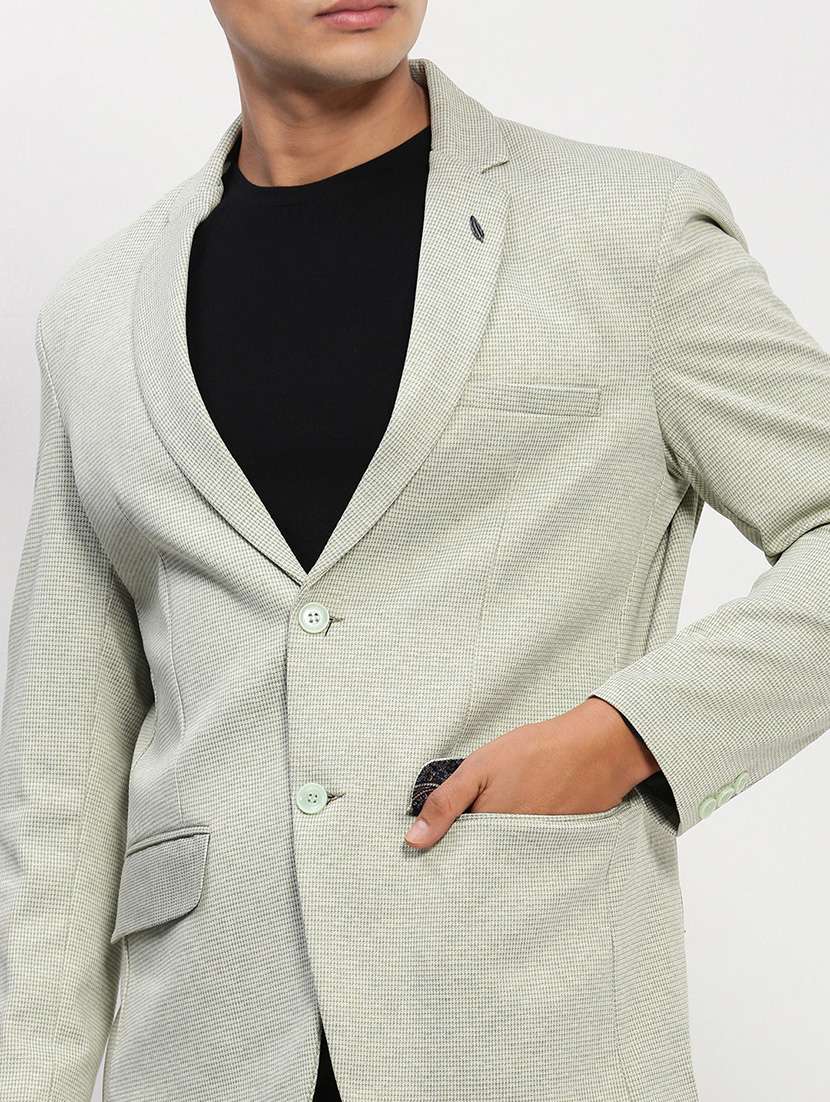 men long sleeves self design single breasted casual blazer - 21721448 -  Standard Image - 5