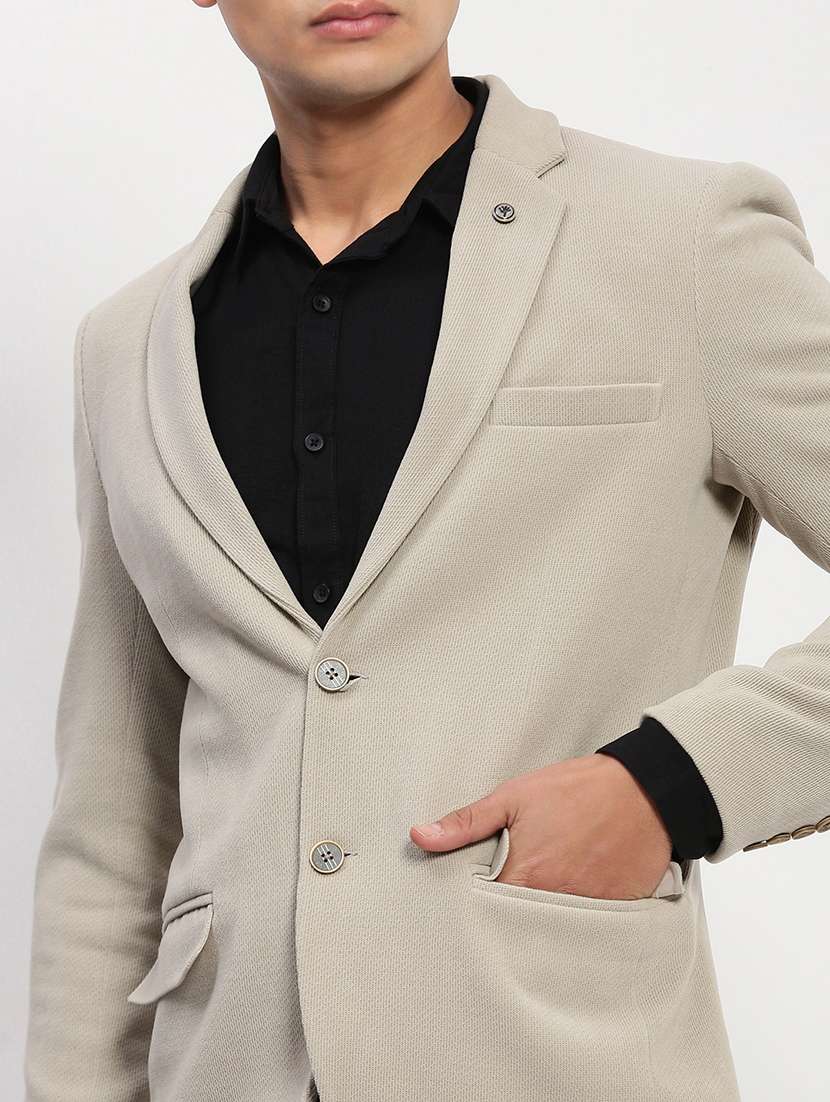 men long sleeves solid single breasted casual blazer - 21721449 -  Standard Image - 5