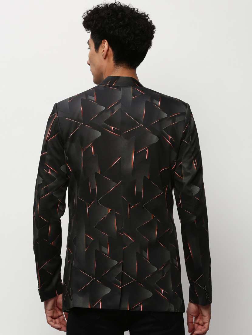 men printed long sleeve bandhgalas casual blazer - 21721513 -  Standard Image - 3
