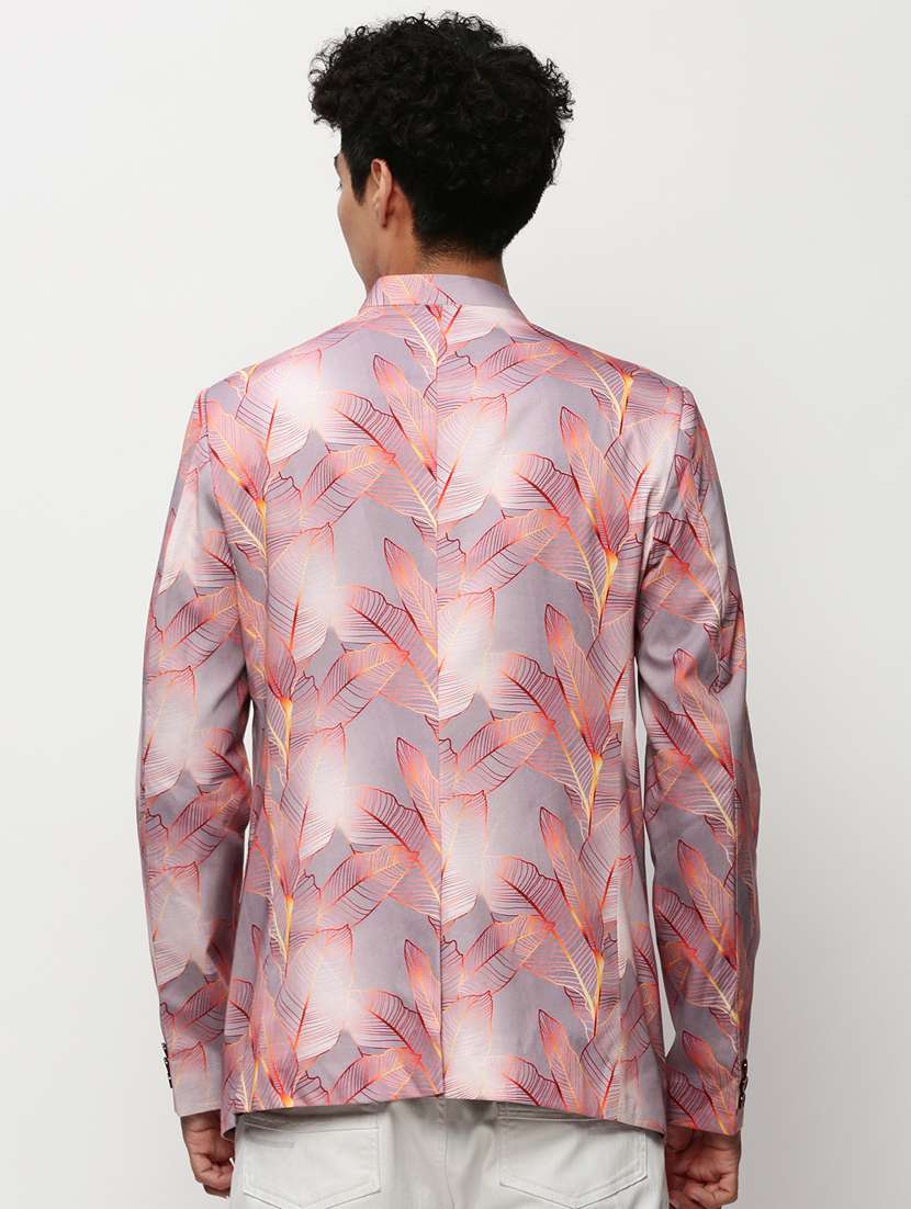 men printed long sleeve bandhgalas casual blazer - 21721515 -  Standard Image - 3