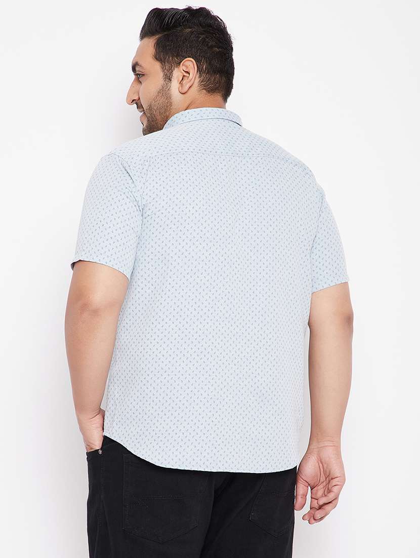 men short sleeves printed plus size casual shirt - 21721522 -  Standard Image - 3