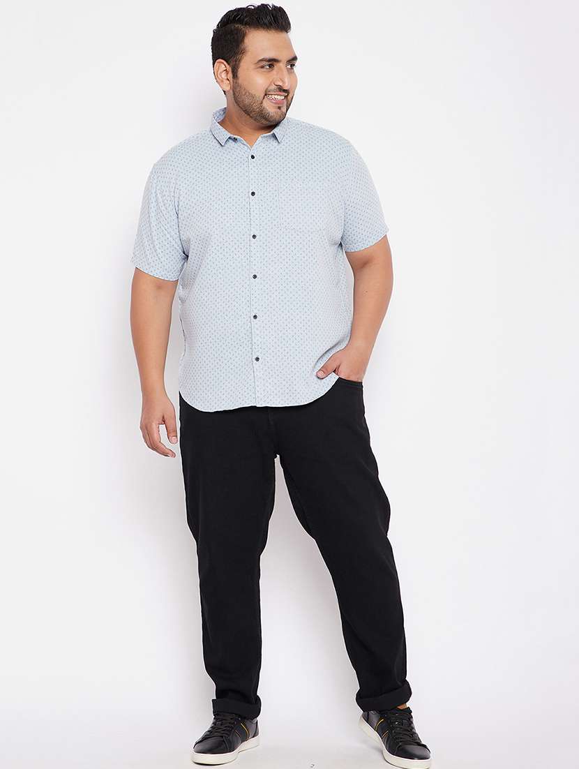 men short sleeves printed plus size casual shirt - 21721522 -  Standard Image - 5