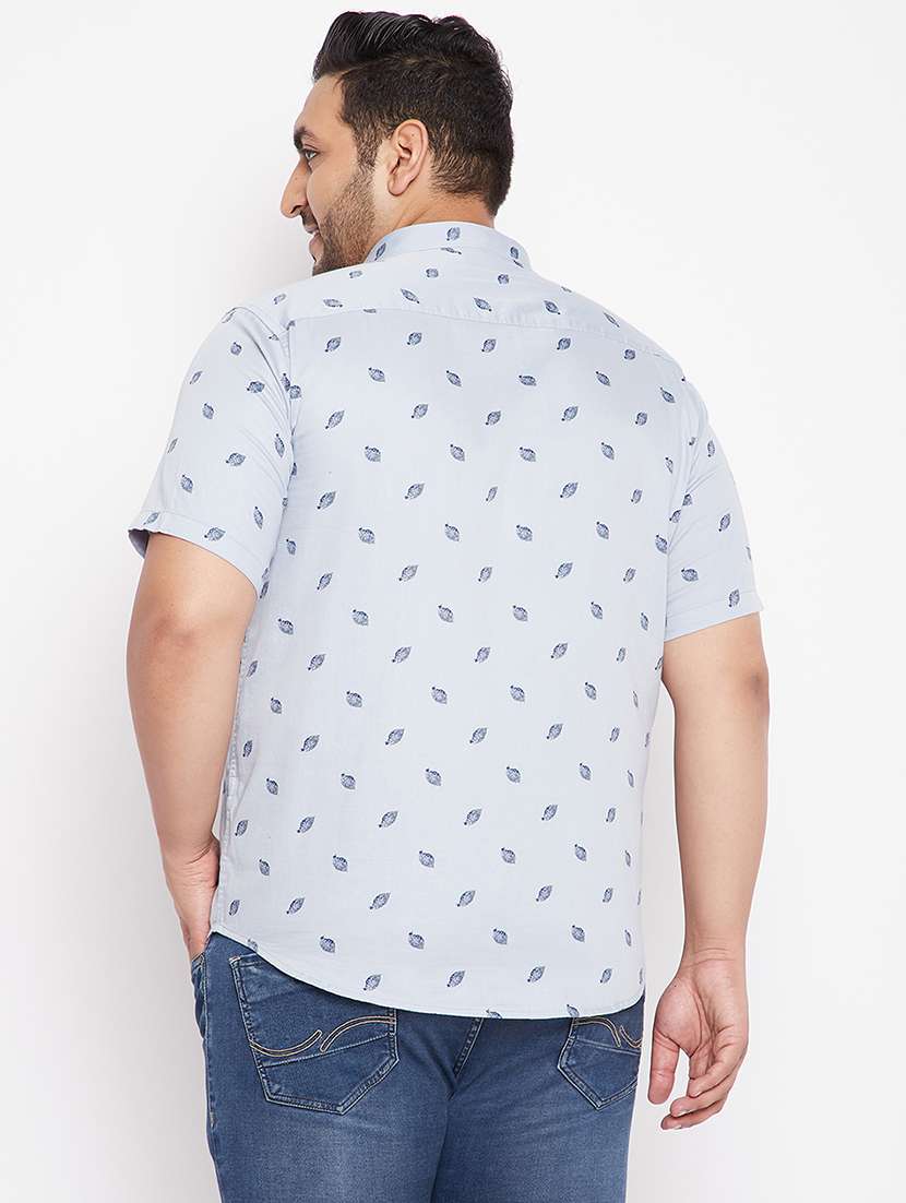 men short sleeves printed plus size casual shirt - 21721523 -  Standard Image - 3