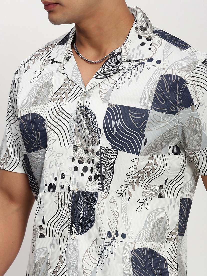 men short sleeves printed casual shirt - 21721533 -  Standard Image - 5