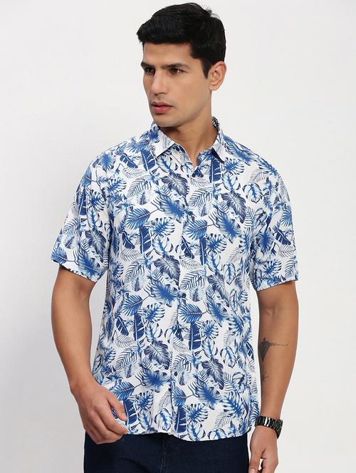 men short sleeves printed casual shirt - 21721539 - Standard Image - 0