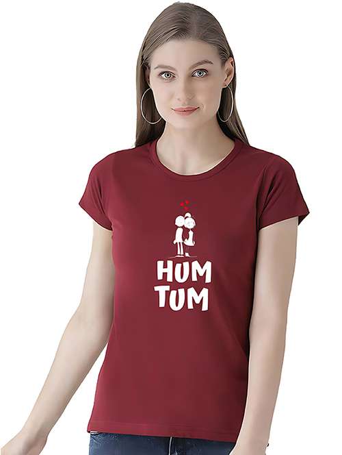 women front print short sleeve t-shirt - 21721575 -  Standard Image - 0
