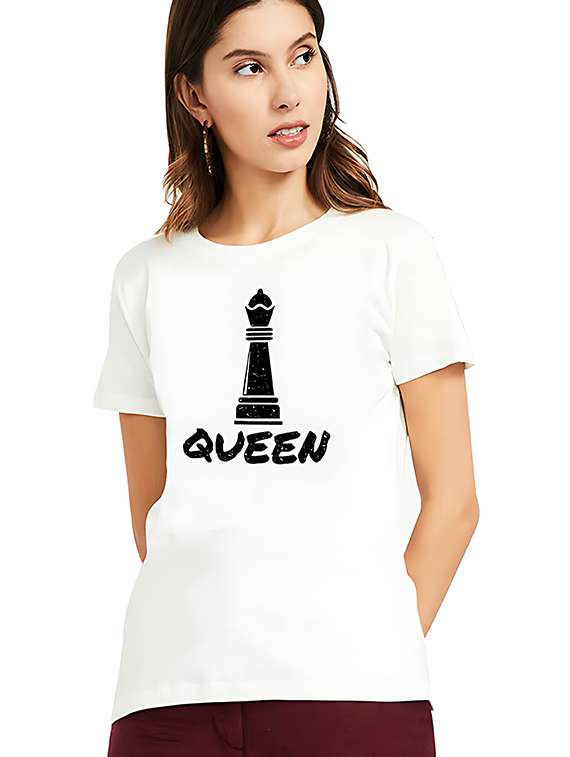 women front print short sleeve t-shirt - 21721581 -  Zoom Image - 0