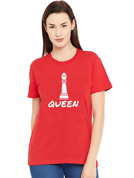 women front print short sleeve t-shirt