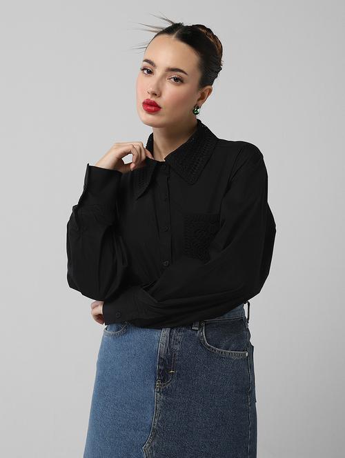 women solid long sleeve shirt - 21721651 - Standard Image - 0