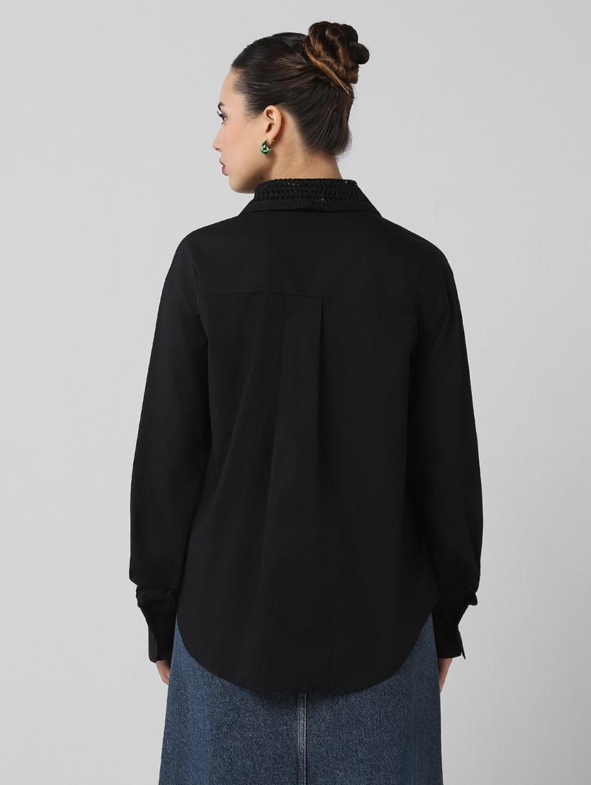 women solid long sleeve shirt - 21721651 - Standard Image - 3