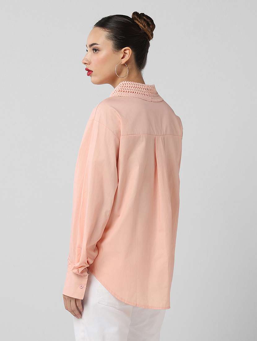 women solid long sleeve shirt - 21721654 -  Standard Image - 3