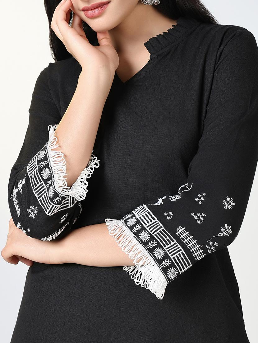 women embroidered kurta pant co-ords set - 21721658 - Standard Image - 5