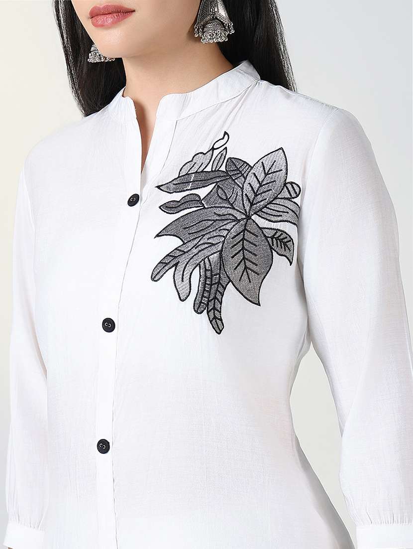 women embroidered top and trouser co-ord set - 21721660 -  Standard Image - 5