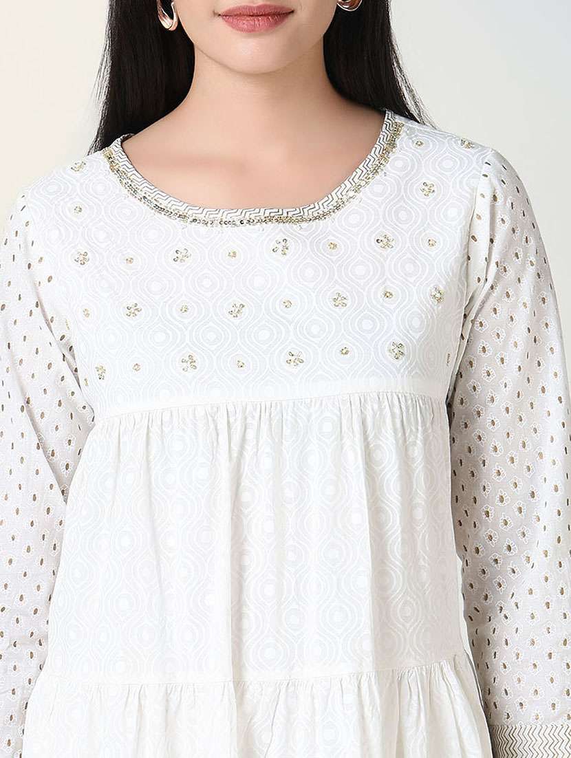 women printed three quarter sleeve kurta dupatta set  - 21721699 -  Standard Image - 5