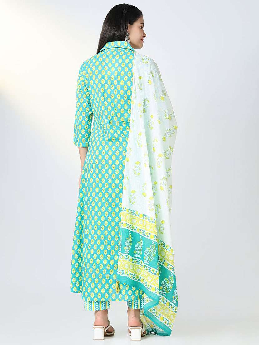 women three quarter sleeve kurta pant with dupatta set  - 21721710 -  Standard Image - 3