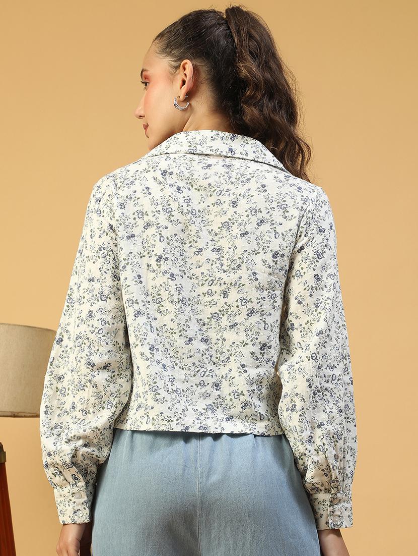women printed long sleeve shirt - 21721740 - Standard Image - 3