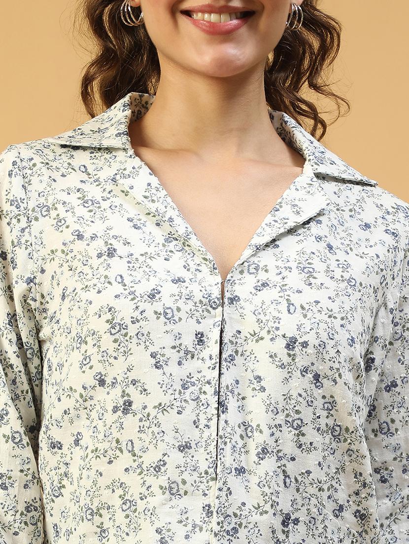 women printed long sleeve shirt - 21721740 - Standard Image - 5