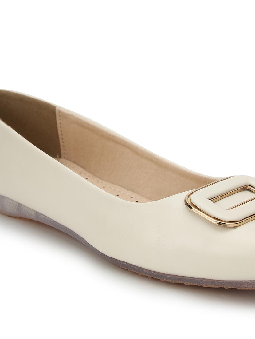 women off white slip on ballerina - 21721758 - Standard Image - 3