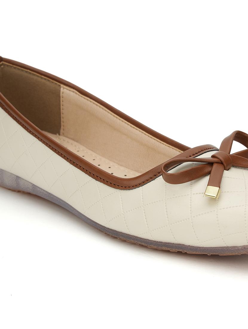 women off white slip on ballerina - 21721761 - Standard Image - 3