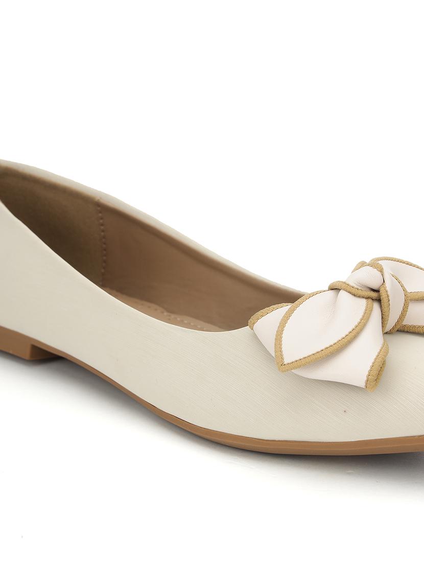 women off white slip on ballerina - 21721764 - Standard Image - 3