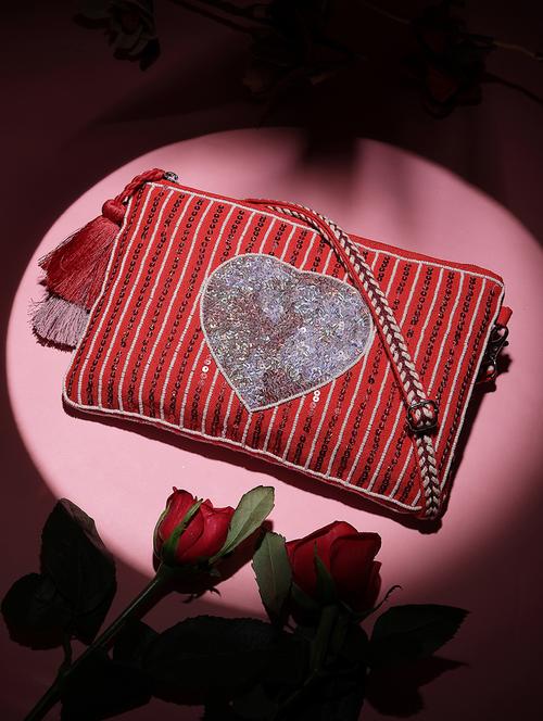 women red sequined sling bag - 21721919 - Standard Image - 0