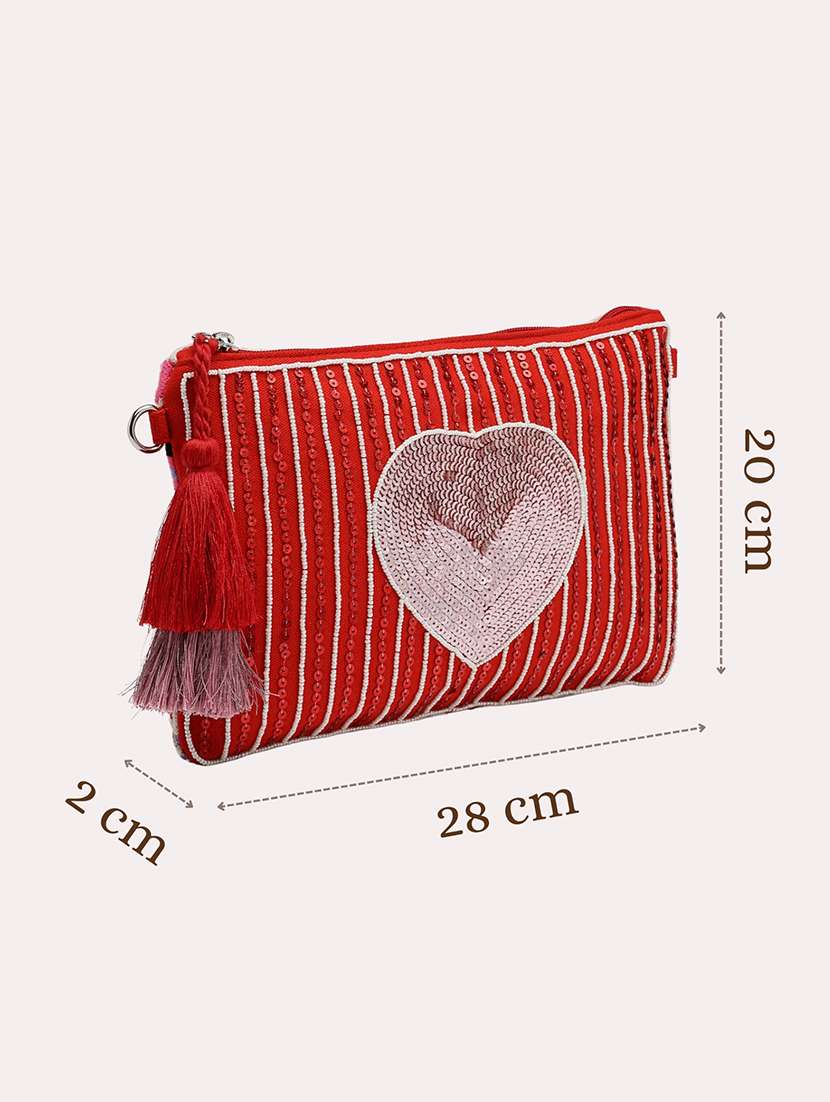 women red sequined sling bag - 21721919 -  Standard Image - 8