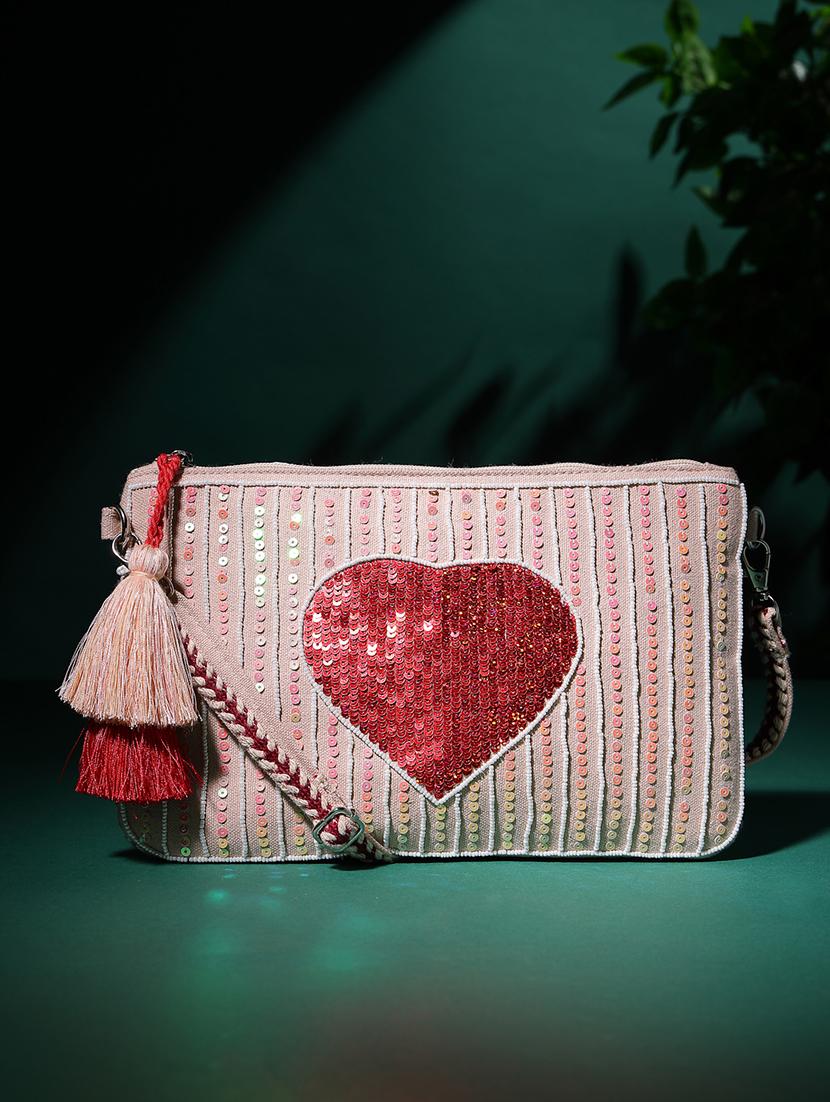 women white sequined sling bag - 21721920 - Zoom Image - 0