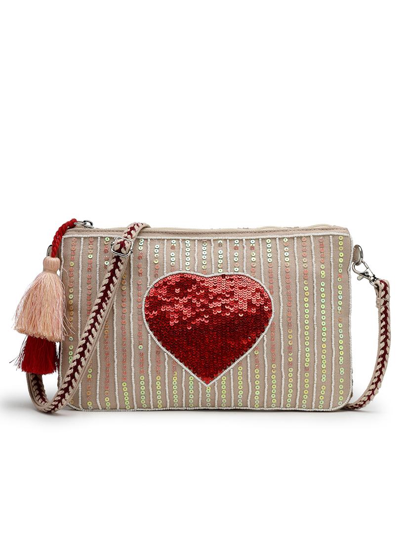 women white sequined sling bag - 21721920 - Standard Image - 3