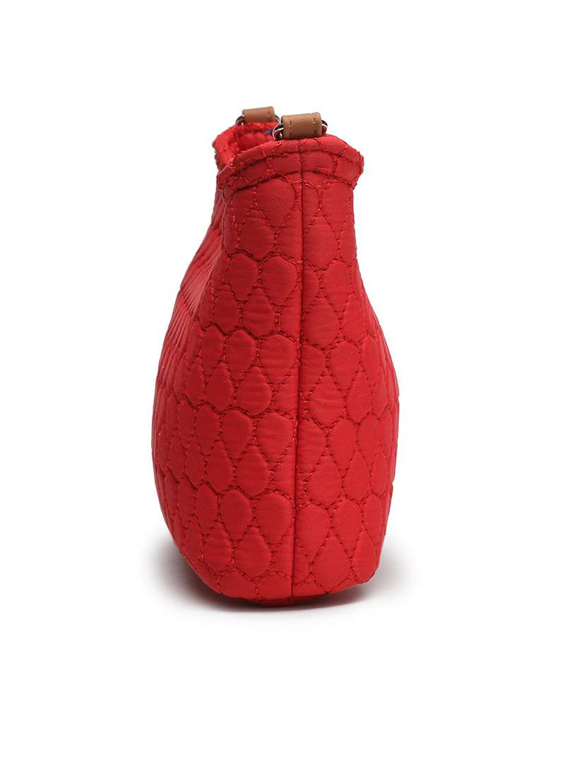 women red solid quilted sling bag - 21721924 -  Standard Image - 3