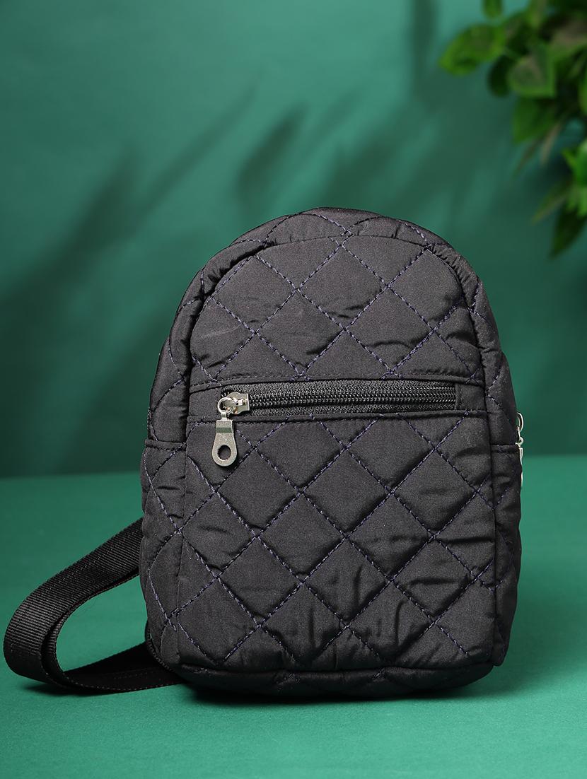 women black solid quilted sling bag - 21721926 -  Zoom Image - 0