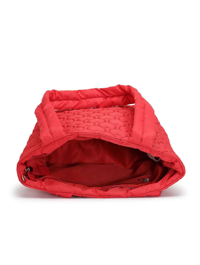 women red solid quilted handbag - 21721929 -  Standard Image - 3