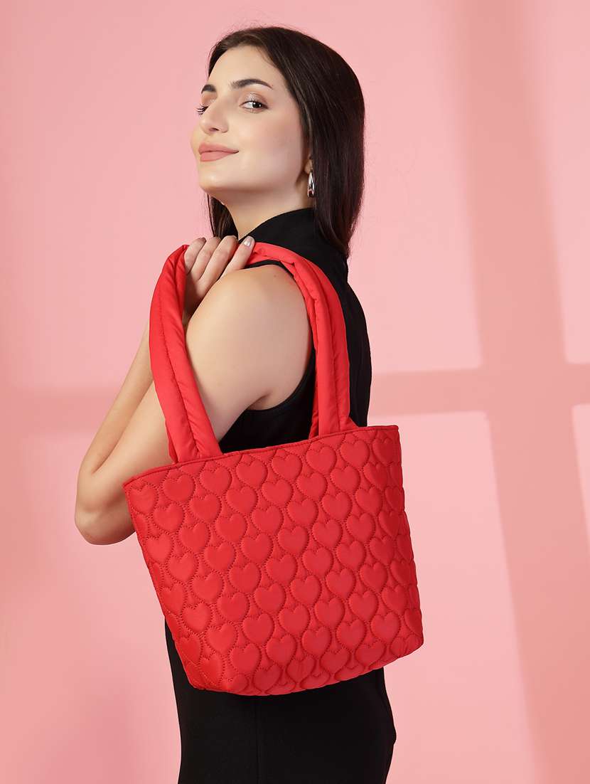 women red solid quilted handbag - 21721929 -  Standard Image - 8