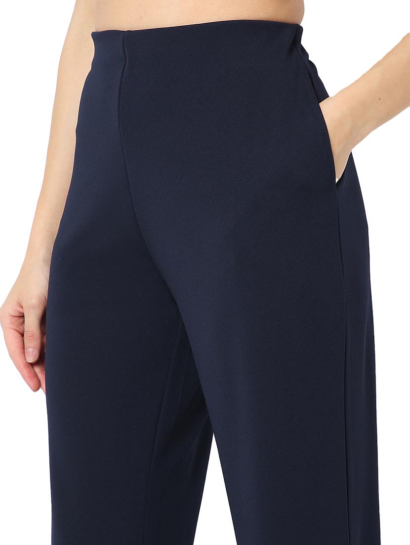 women solid high rise bootcut trouser - 21721941 - Standard Image - 5