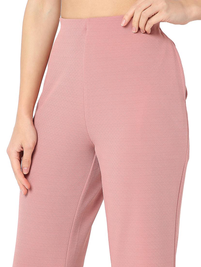 women solid high rise bootcut trouser - 21721943 - Standard Image - 5