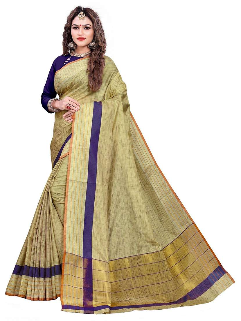 women olive green printed saree with blouse