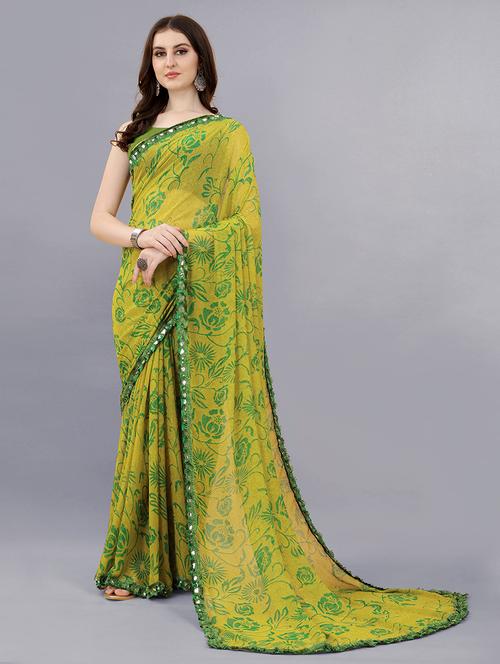 women printed casual wear saree with blouse - 21722256 - Standard Image - 0