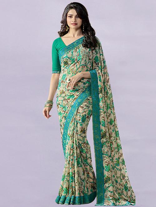 women printed casual wear saree with blouse - 21722257 -  Standard Image - 0