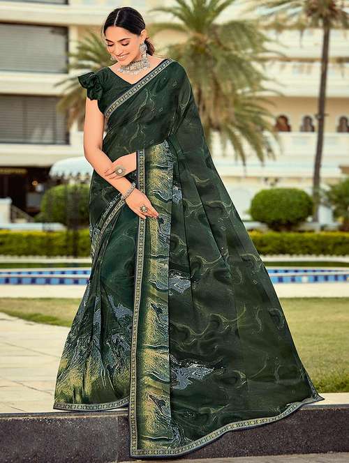 women printed casual wear saree with blouse - 21722314 -  Standard Image - 0