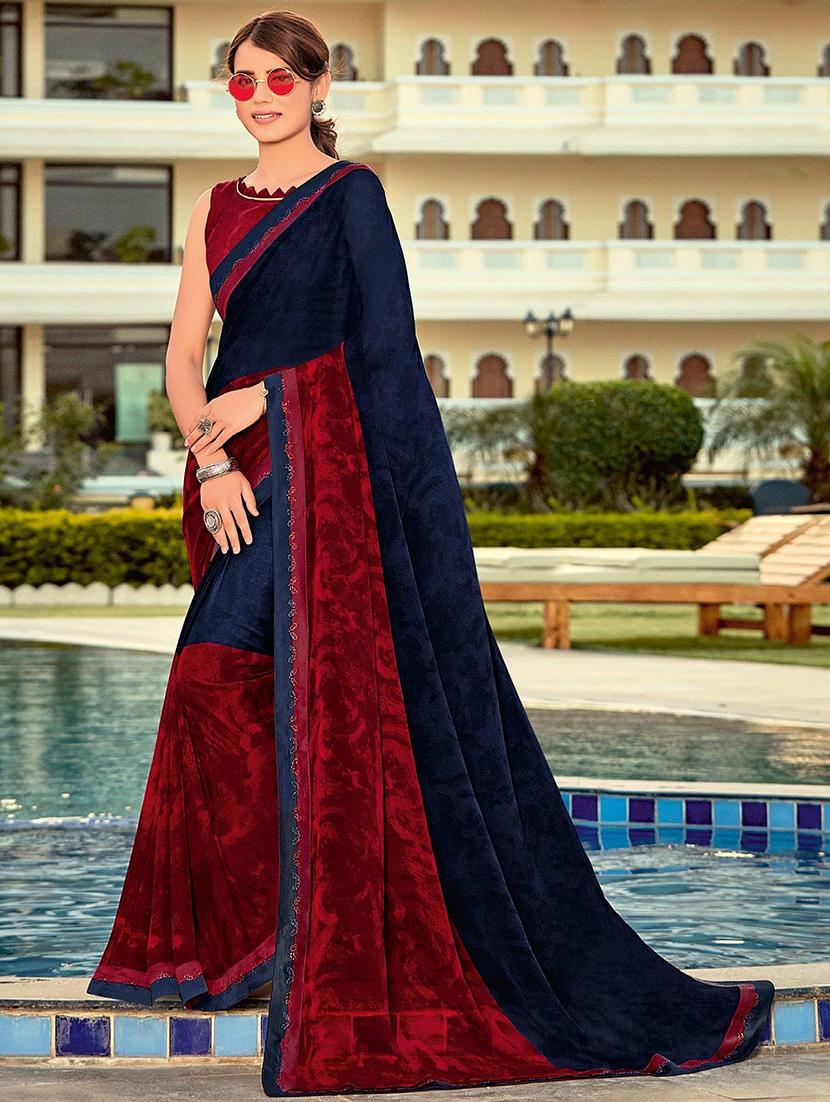 women printed casual wear saree with blouse - 21722315 -  Zoom Image - 0