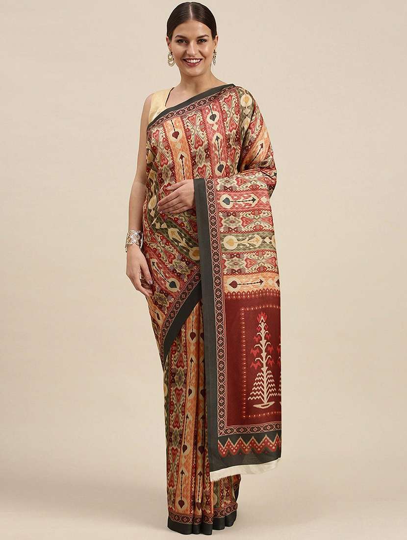 women printed casual wear saree with blouse - 21722585 -  Zoom Image - 0
