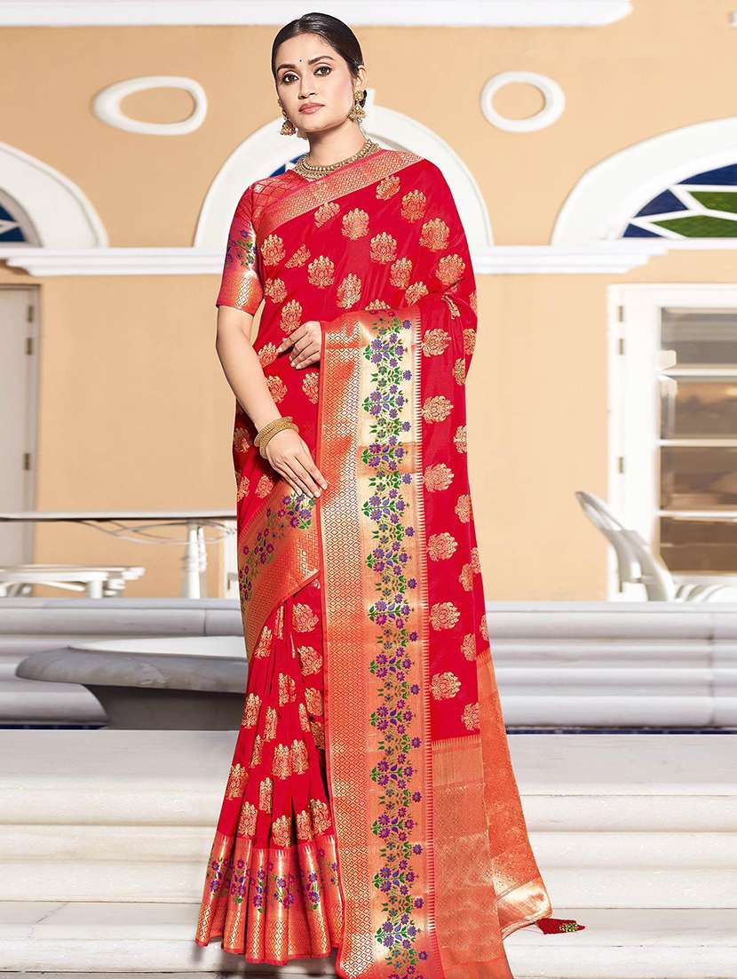women self design banarasi saree with blouse - 21722604 -  Zoom Image - 0
