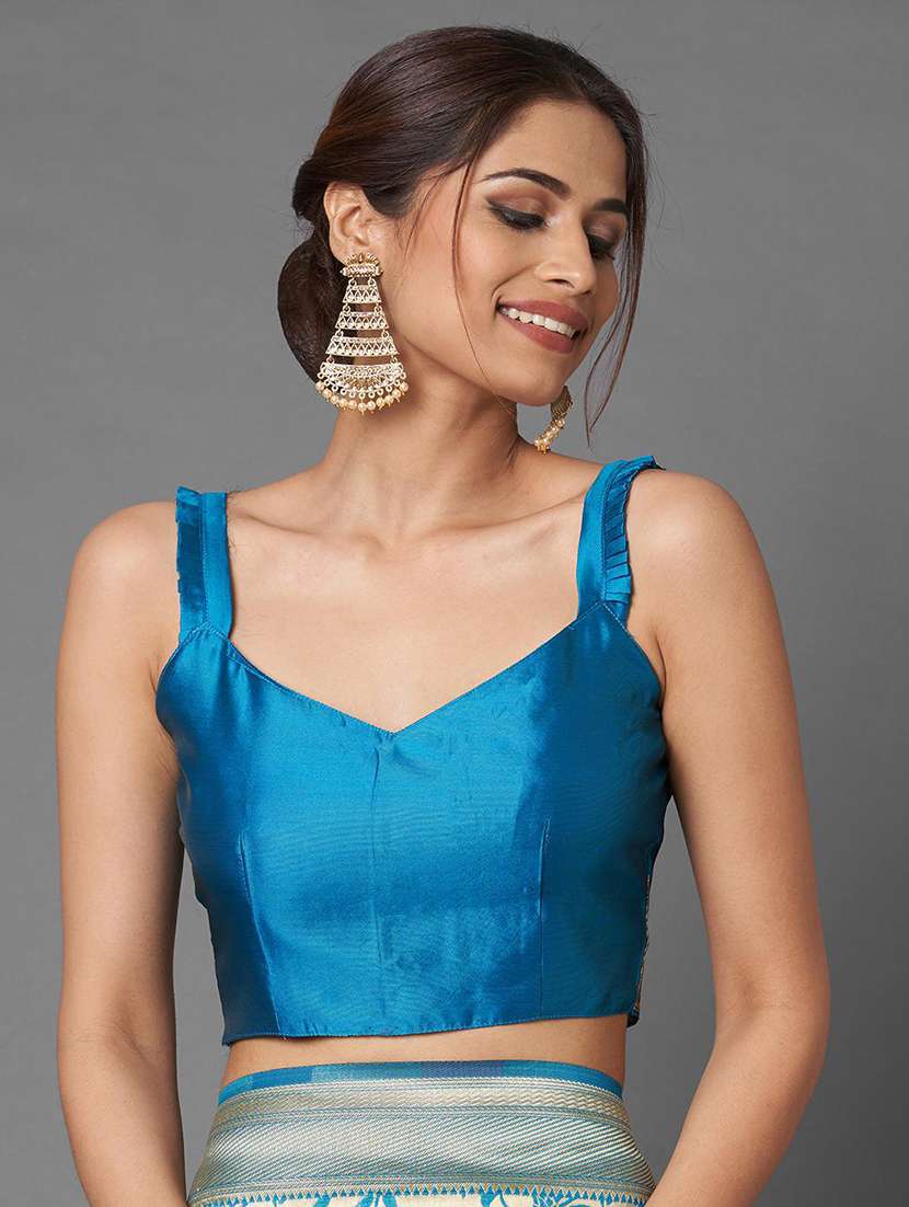 women self design banarasi saree with blouse - 21722725 -  Standard Image - 3