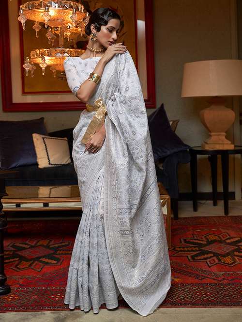 women printed casual wear saree with blouse - 21722798 -  Standard Image - 0