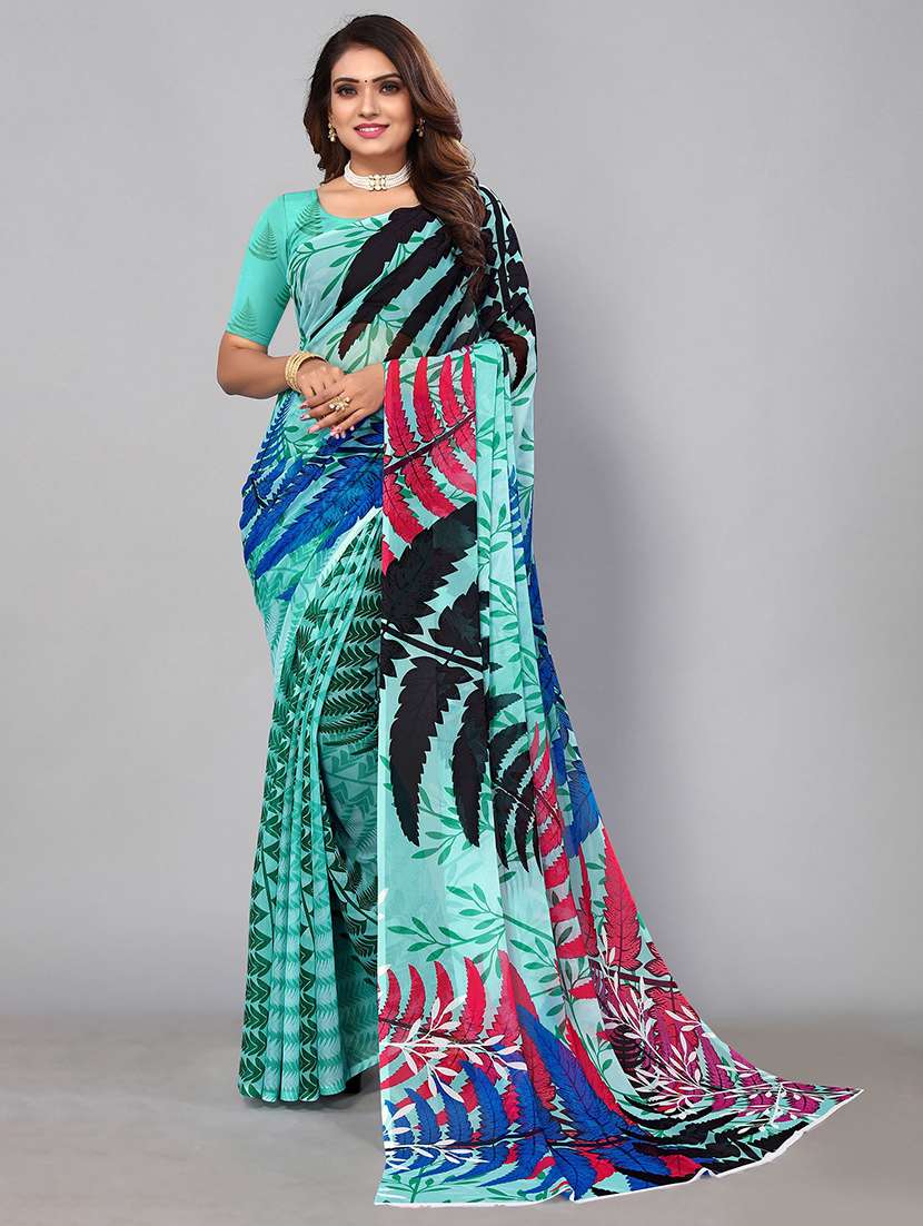 women printed casual wear saree with blouse - 21722950 - Zoom Image - 0