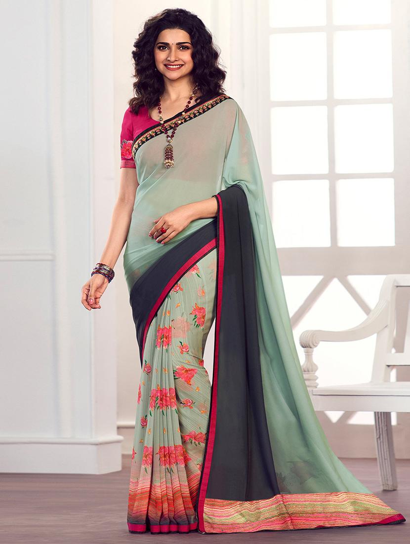 women printed casual wear saree with blouse - 21722979 - Zoom Image - 0
