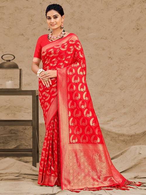 women self design banarasi saree with blouse - 21723097 -  Standard Image - 0