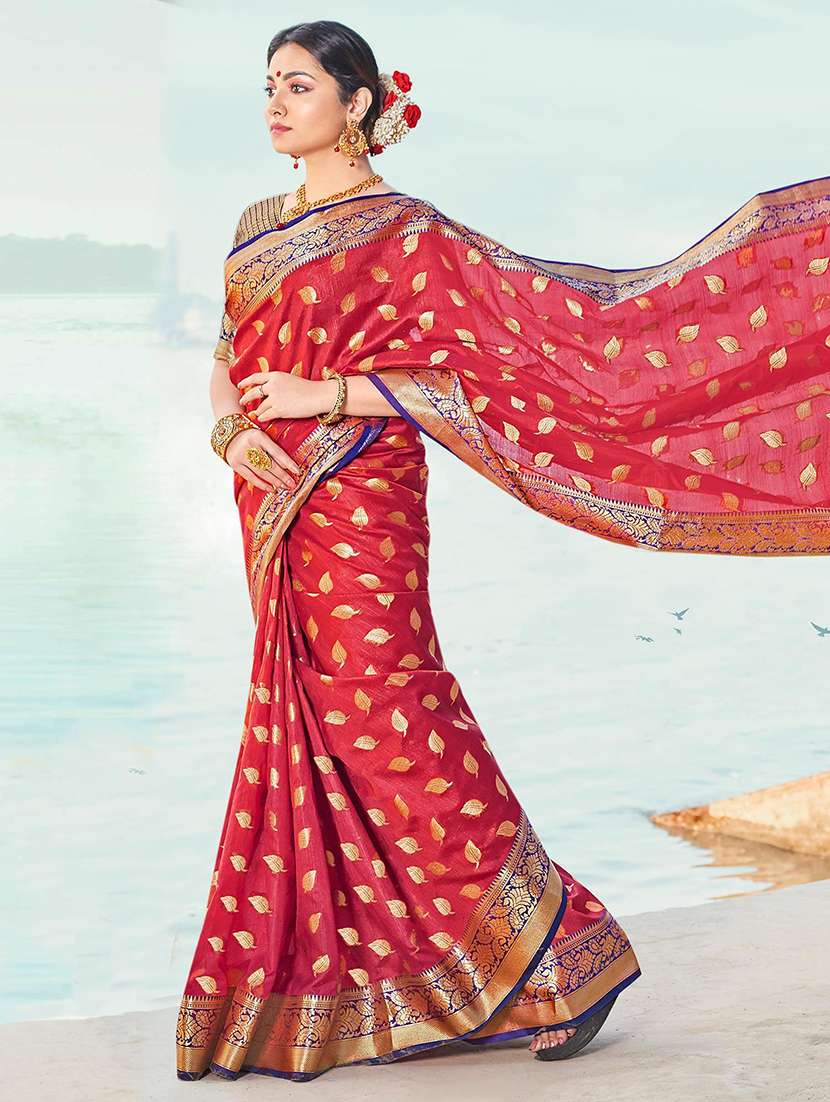 women self design banarasi saree with blouse - 21723103 -  Zoom Image - 0