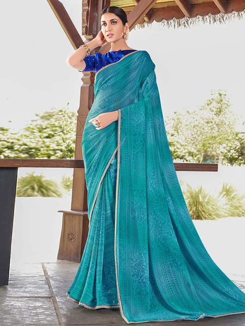 women printed casual wear saree with blouse - 21723119 -  Standard Image - 0