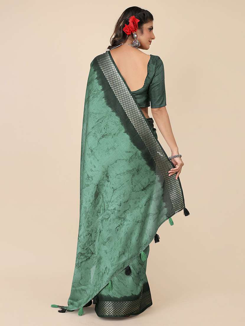 women printed casual wear saree with blouse - 21723142 -  Standard Image - 3