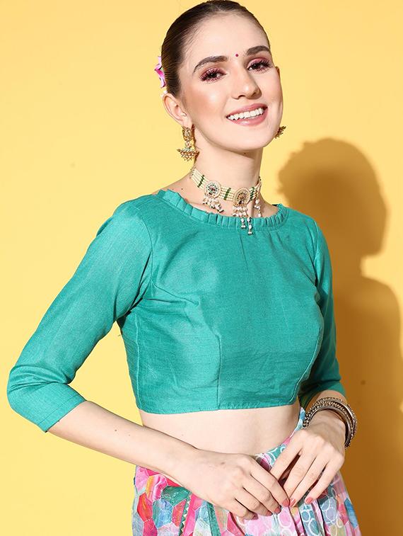 women printed casual wear saree with blouse - 21723241 - Standard Image - 3